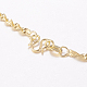 Brass Singapore Chain Necklaces Making MAK-E661-01G-NF-2