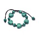 Bracelets de perles tressées en turquoise synthétique BJEW-K212-D-2