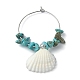 Natural Shell Wine Glass Charms AJEW-TA00019-4