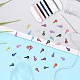 Chgcraft 1200 Stück 12 Farben Schraub-Ösenstift Mini-Metall-Ösenschraube Ösenstift Stiftbügel Ösenschraube für die Schmuckherstellung DIY FIND-CA0006-09-4