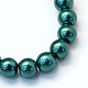 Cottura dipinto di perle di vetro perlato fili di perline rotondo HY-Q003-4mm-79-2