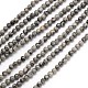 Natural Silver Crazy Agate Round Beads Strands G-N0166-24-3mm-1