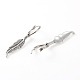 5 Pairs 5 Styles Tibetan Style Alloy Feather Earrings Sets EJEW-JE04454-2