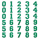 Gorgecraft 2 pollice iron on numero romano patch adesivo autoadesivo numero patch numeri verdi da 0 a 9 applique ricamata toppe di riparazione per l'uniforme della squadra design borse per abbigliamento scarpe jeans 20 pezzi DIY-GF0005-98-1