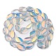Brins de perles de verre de galvanoplastie transparentes EGLA-C001-AB01-3