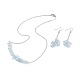 Ensemble de bijoux en perles d'aigue-marine naturelle SJEW-JS01231-07-1