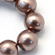 Backen gemalt pearlized Glasperlen runden Perle Stränge X-HY-Q330-8mm-78-3