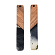 Grandes colgantes de resina transparente y madera de nogal RESI-N025-034-C01-4