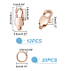 UNICRAFTALE 12 Pcs 11mm Long Rose Gold 304 Stainless Steel Lobster Claw Clasp with 20Pcs Open Jump Ring Metal Lobster Clasps Ion Plating Closures Clasp for DIY Craft Bracelet Jewellery Making STAS-UN0040-74-4