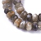 Brins de perles de sunstone noirs naturels G-L492-05D-2