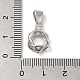 Rhodium Plated 925 Sterling Silver Cage Pendant STER-G038-01P-3