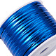 パンダホールプラスチックワイヤーツイストタイ  鉄心とステンレス鋼＆ABSプラスチックはさみ付き  ブルー  4x0.2mm  約100ヤード/ロール  1roll AJEW-TA0017-18D-4