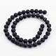 Chapelets de perles en agate noire naturelle X-G-H056-10mm-2