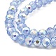 Cuisson des brins de perles de verre transparentes peintes DGLA-A034-J6mm-B09-3