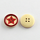 4 отверстия печатных деревянные кнопки BUTT-R032-075-2