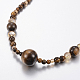 Colliers de pierres précieuses naturelles et synthétiques et perles de verre NJEW-K100-04-3