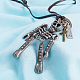 Регулируемые мужские подвески из цинкового сплава и ожерелья лариат с кожаным шнуром NJEW-BB15999-4