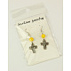 Fashion Cross Dangle Earrings EJEW-JE00230-3