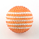 Round Resin Rhinestone Beads RESI-S311-34x36-03-1