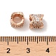 Crémaillère en laiton placage zircone cubique perles européennes KK-K349-08RG-3