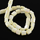 Säule natürliche weiße Schale Perlen Stränge BSHE-Q025-01-2