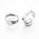 Componentes de anillos de dedo de 201 acero inoxidable ajustables STAS-I097-040B-2
