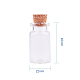 Clear Glass Jars Glass Bottles with Corks and Iron Screw Eye Pins Wish Bottles for Crafts AJEW-PH0004-01-2