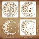 FINGERINSPIRE 3 Pcs Tree of Life Stencil 30x30cm Moon Phase Stencil Plastic Moon Star Stencil Reusable Tree Moon Pattern Stencils for Painting on Wood DIY-WH0172-668-2