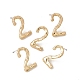 Латунные серьги-гвоздики с 925 серебряной булавкой для женщин EJEW-A077-01B-2