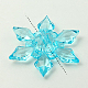 Mischfarbe aus transparentem Acryl Weihnachten Schneeflocke Perlen X-TACR-S603-M-2