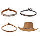 Superfindings 3 pièce 3 styles en simili cuir pour chapeau de cowboy du sud-ouest FIND-FH0006-54-1