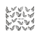 ネイルアートの水転写ステッカー  ネイルデカール  女性のためのDIYネイルチップ装飾  織りネット/ウェブ模様  ブラック  61.5x53x0.3mm MRMJ-T078-148D-1