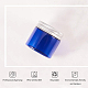 50gの空のペットプラスチック詰め替えクリームジャー  ポータブル化粧品容器  アルミネジキャップ付き  ブルー  4.95x4.8cm 容量：50g MRMJ-WH0054-03B-7