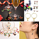 SUNNYCLUE 150Pcs 3 Colors Brass Wine Glass Charm Rings FIND-SC0001-98A-6