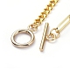 Brass Curb Chain/Paperclip Chain Necklaces NJEW-JN02781-01-3