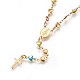 304 collane di perline rosario in acciaio inox NJEW-E133-03G-2