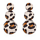 Cloth Dangle Stud Earrings EJEW-I218-05C-1