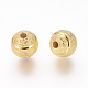 Brass Textured Beads KK-B208-G-2