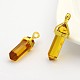 Faceted Bullet Glass Pointed Pendants G-J273-A01G-1