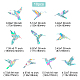 Autocollants adhésifs laser pvc oiseau DIY-WH0273-48-2