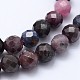 Natural Red Corundum/Ruby and Sapphire Beads Strands G-I206-29-6mm-3