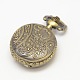 Vintage rondes plat sculpté alliage étoiles cadrans creux de montres à quartz pour création de montre de poche collier pendentif  WACH-M109-07-3