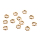 304 Stainless Steel Jump Rings, Close but Unsoldered, Round Ring, Real 18K Gold Plated, 21 Gauge, 6x0.7mm, Inner Diameter: 4.6mm