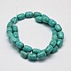 Dyed Barrel Synthetic Turquoise Beads Strands X-G-M142-05-2