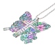 Farfalla colorata fede gesù croce decorazione pendente in acrilico RJEW-E007-03P-06-3