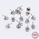 925 Sterling Silver Cup Pearl Bail Pin Pendants STER-F036-04S-6mm-1