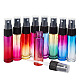 Benecreat 9 paquete 10 ml botella de spray de vidrio de color arcoíris botella de spray de niebla fina recargable para perfume aceite esencial MRMJ-BC0001-27-1