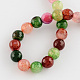 Dyed Natural Multi-Color Agate Beads Strands G-R177-12mm-04-2