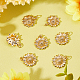 Beebeecraft 8Pcs Gold Sunflower Charms 18K Gold Plated Sunflower Pendant Charms Craft Supplies for DIY Jewelry Earrings Necklace Bracelet Making Finding KK-BBC0002-54-4