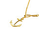 Regalos de san valentín personalizados collares de lazo colgante de ancla de aleación de dama NJEW-PJN863-3